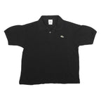 LACOSTE Mens Black Cotton Short Sleeve Polo Shirt S Classic Logo Casual