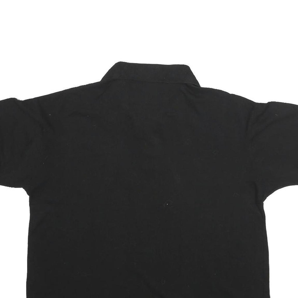 LACOSTE Mens Black Cotton Short Sleeve Polo Shirt S Classic Logo Casual