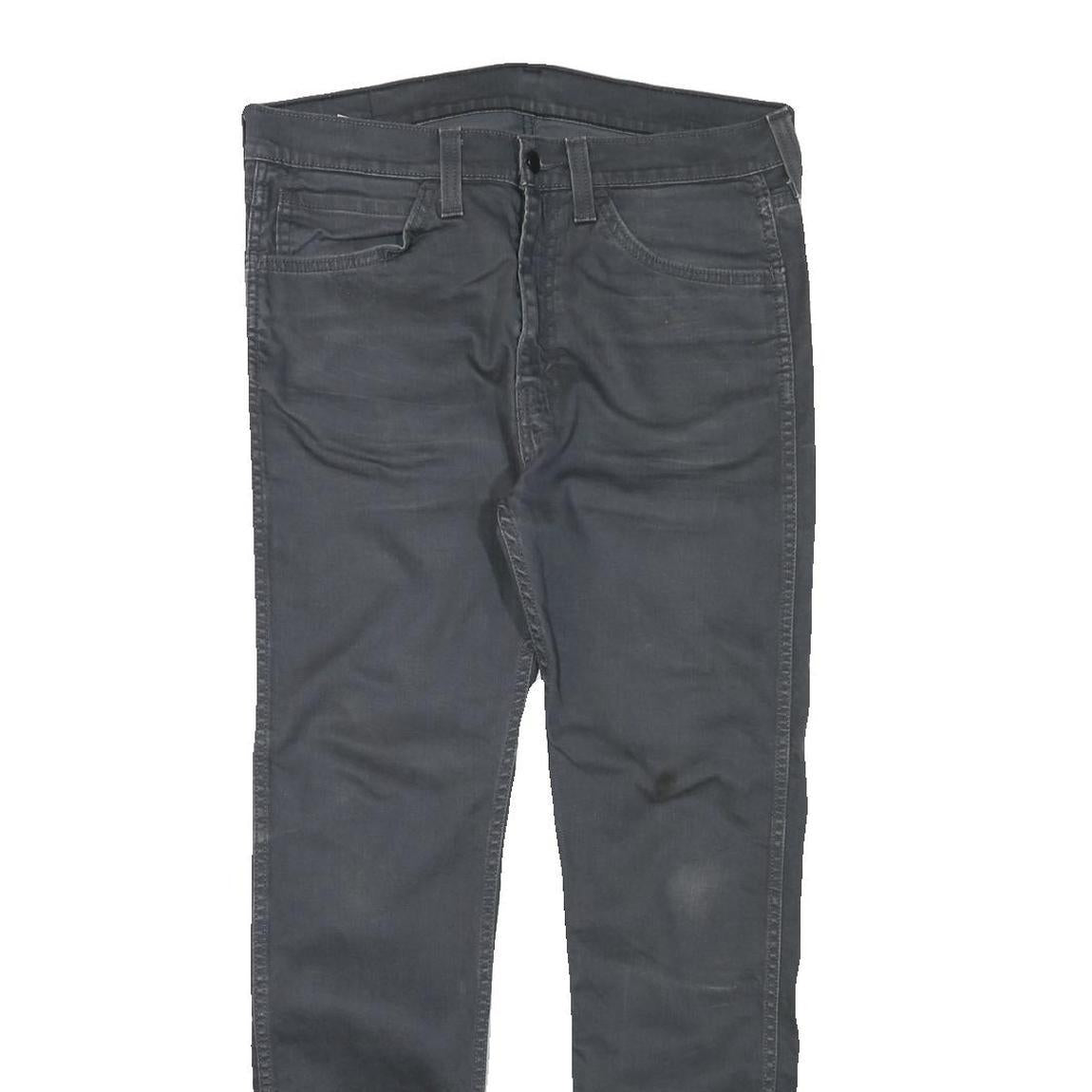 LEVI'S Mens Slim Black Jeans Denim W34 L29 Zip Classic Fit Casual Wear