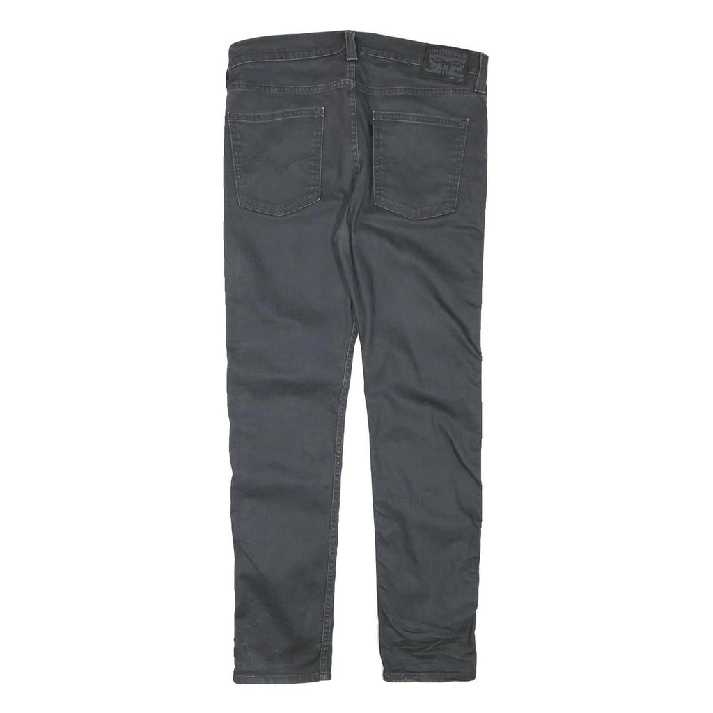 LEVI'S Mens Slim Black Jeans Denim W34 L29 Zip Classic Fit Casual Wear