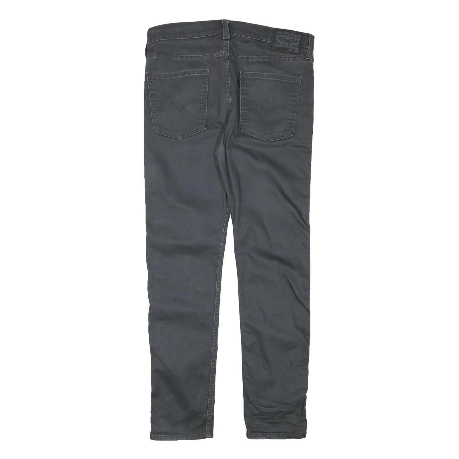 LEVI'S Mens Slim Black Jeans Denim W34 L29 Zip Classic Fit Casual Wear