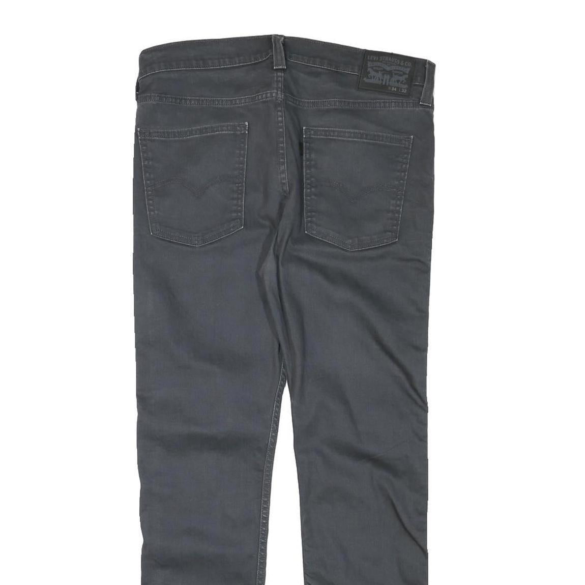 LEVI'S Mens Slim Black Jeans Denim W34 L29 Zip Classic Fit Casual Wear