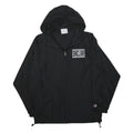 CHAMPION Mens Black Hooded Zip Jacket M Polyester Sinclair Print Logo