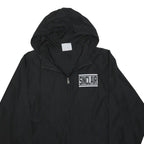 CHAMPION Mens Black Hooded Zip Jacket M Polyester Sinclair Print Logo