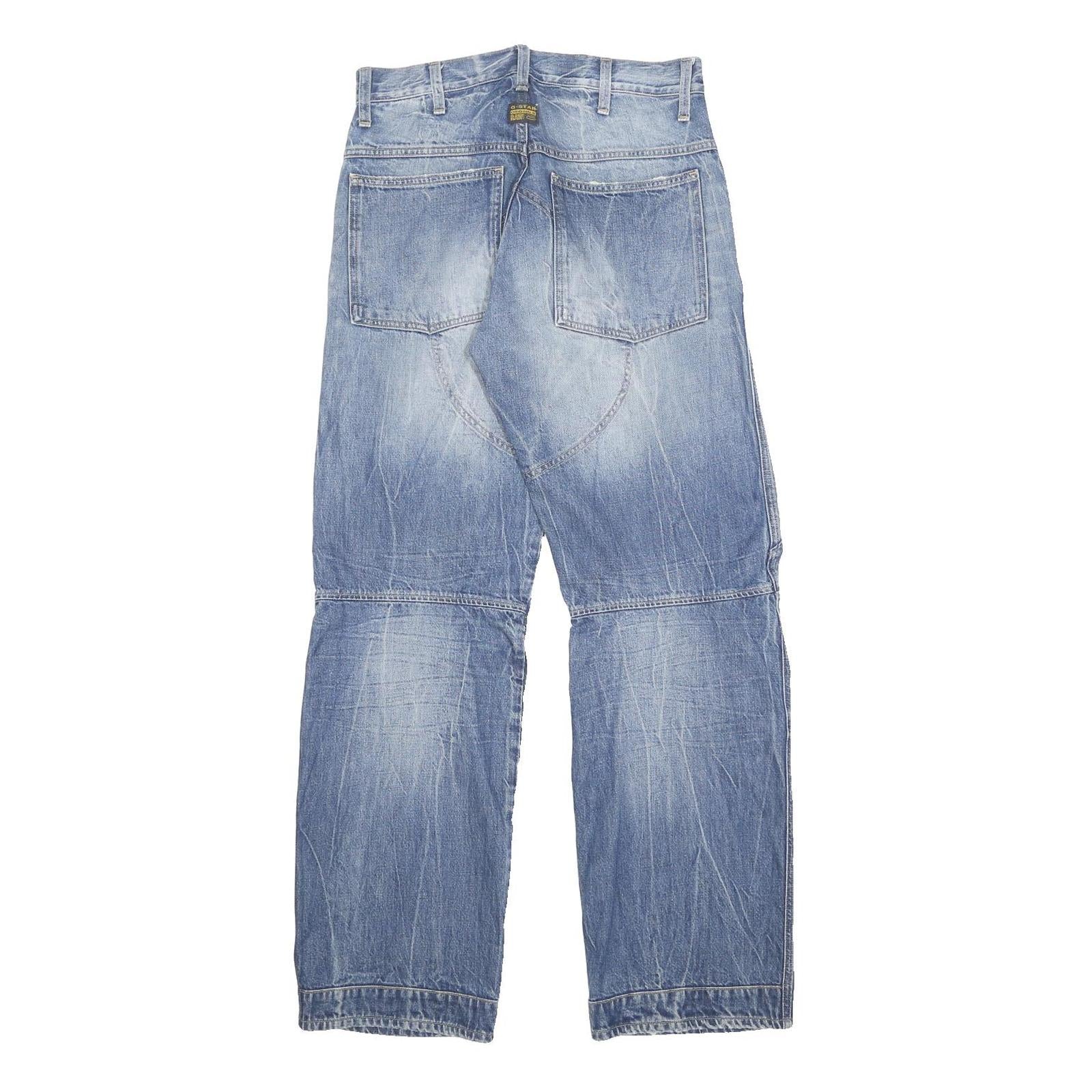 G-STAR Mens Jeans Blue Relaxed Straight Denim Light W30 L34 Casual Wear