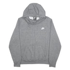 NIKE Womens Grey Hoodie XL Cotton Blend Pullover Lightweight Casual