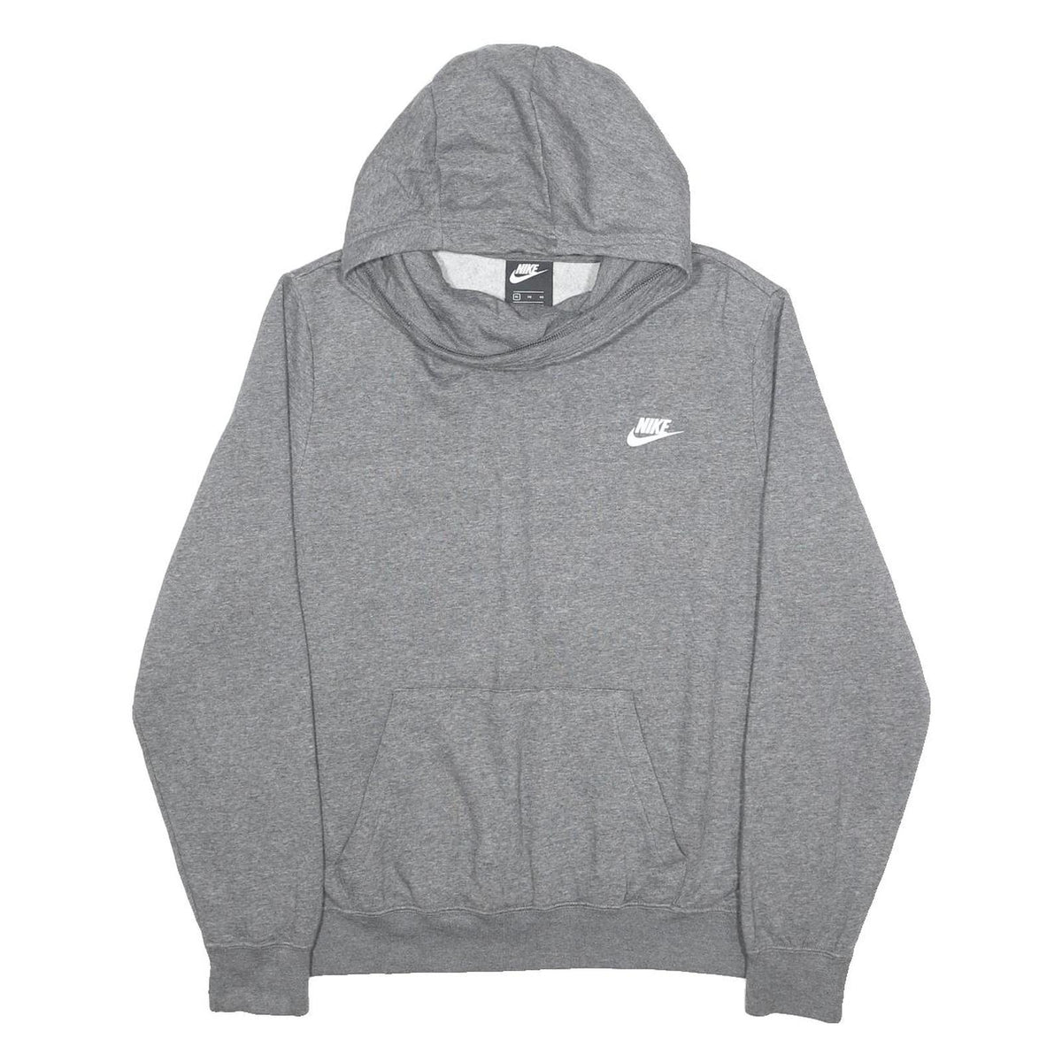 NIKE Womens Grey Hoodie XL Cotton Blend Pullover Lightweight Casual