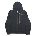 NIKE Mens Black Full Zip Hoodie 2XL Cotton Blend Sportswear Casual Zip-Up