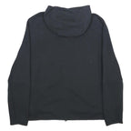 NIKE Mens Black Full Zip Hoodie 2XL Cotton Blend Sportswear Casual Zip-Up