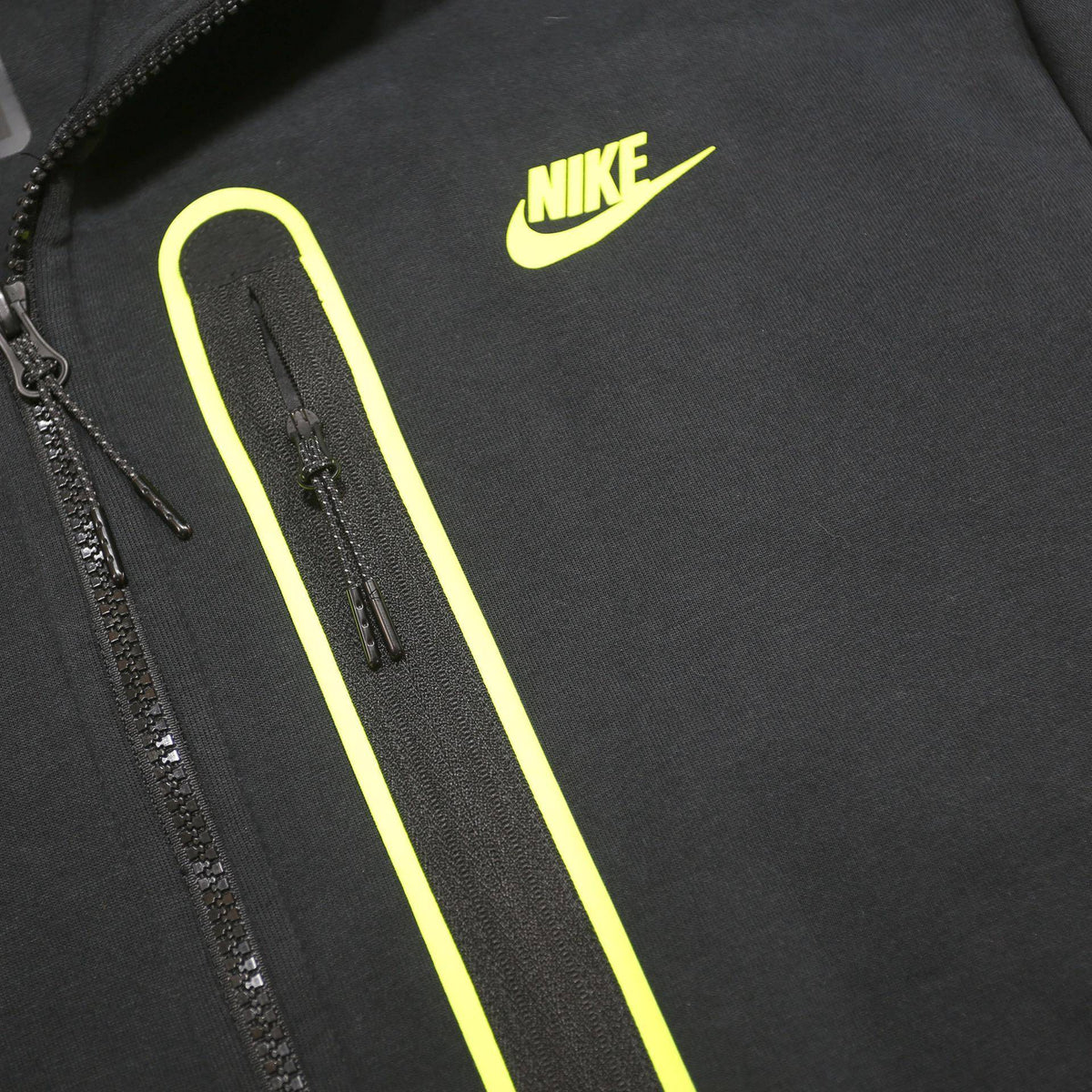 NIKE Mens Black Full Zip Hoodie 2XL Cotton Blend Sportswear Casual Zip-Up