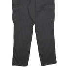 WATSON'S Mens Cotton Black Regular Cargo Trousers W36 L30 Practical Zip Closure