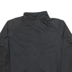 NIKE Womens Black & White Zip Jacket M Polyester Blend Track Logo Swoosh