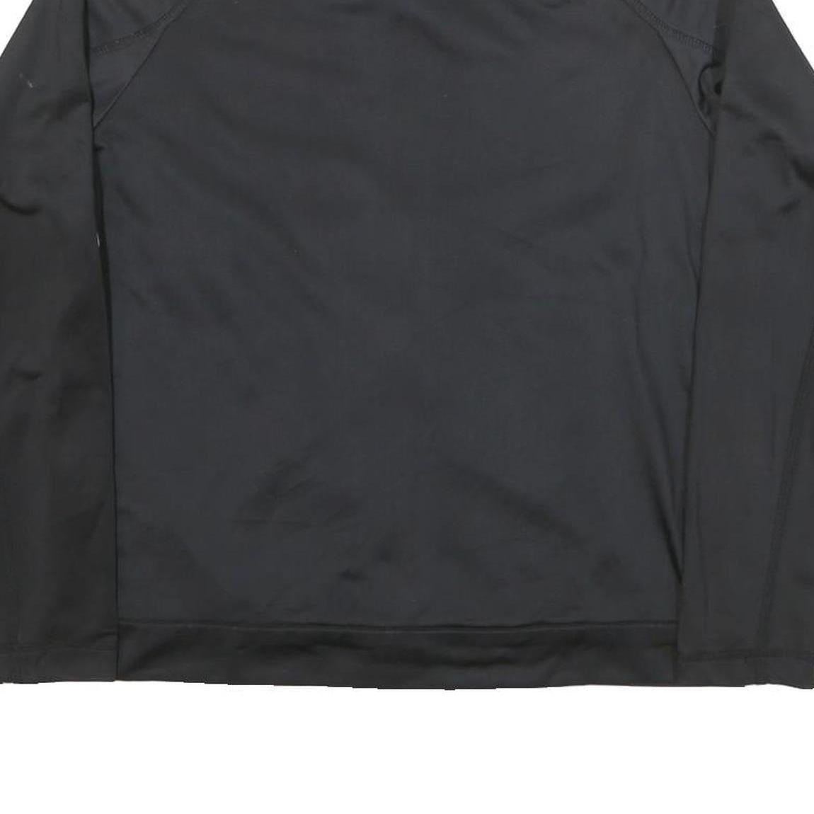 NIKE Womens Black & White Zip Jacket M Polyester Blend Track Logo Swoosh