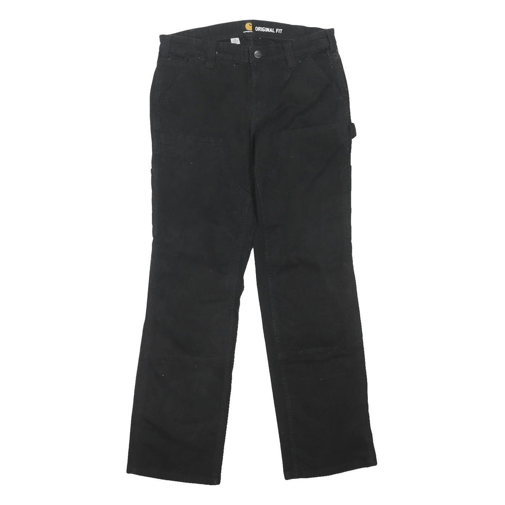CARHARTT Womens Cotton Blend Black Regular Leg Trousers W32 L32 Workwear Utility