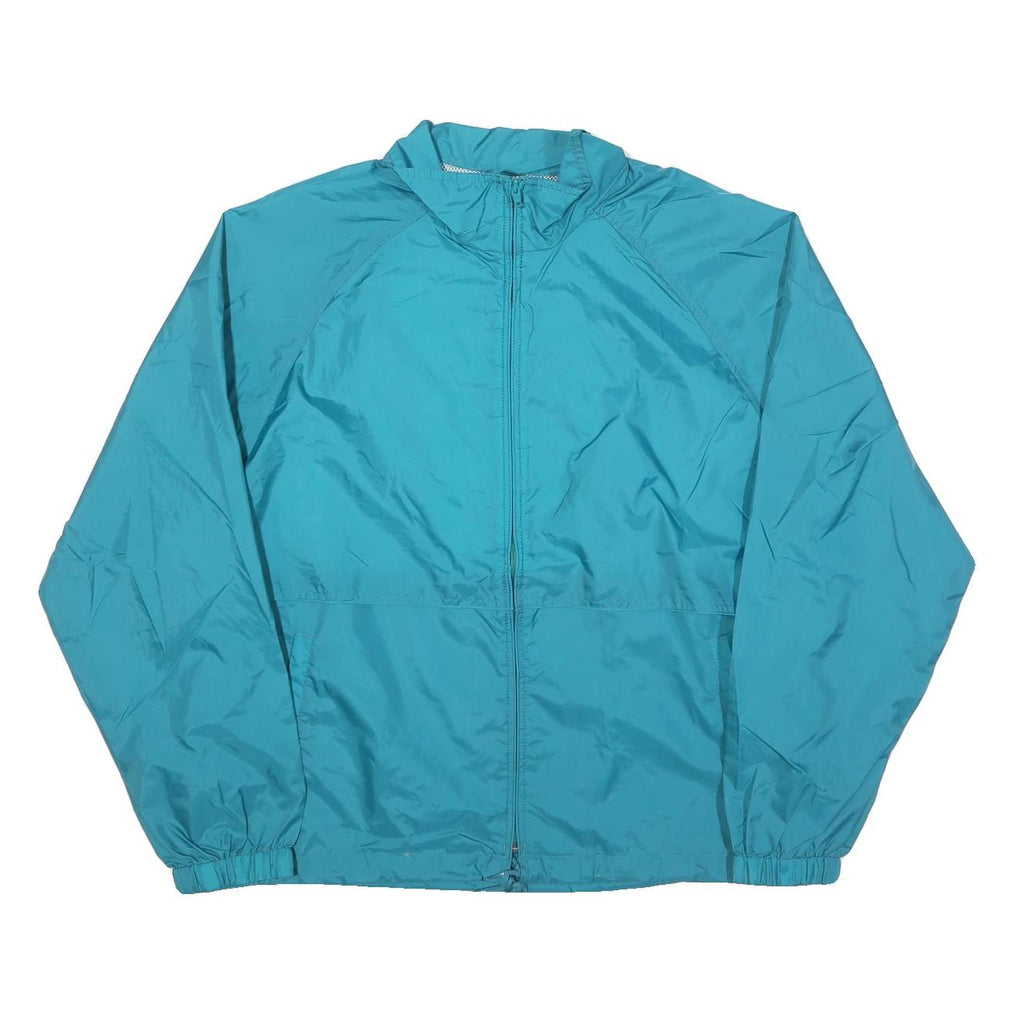 PERFECT TRAIL Mens Blue Nylon Windbreaker Jacket M Lightweight Casual