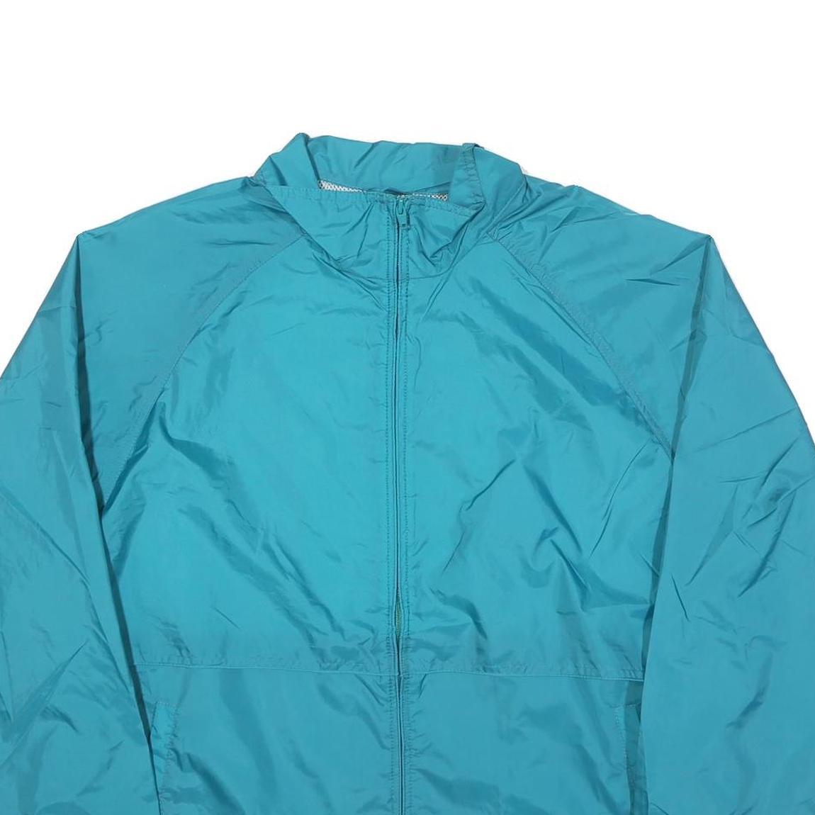 PERFECT TRAIL Mens Blue Nylon Windbreaker Jacket M Lightweight Casual