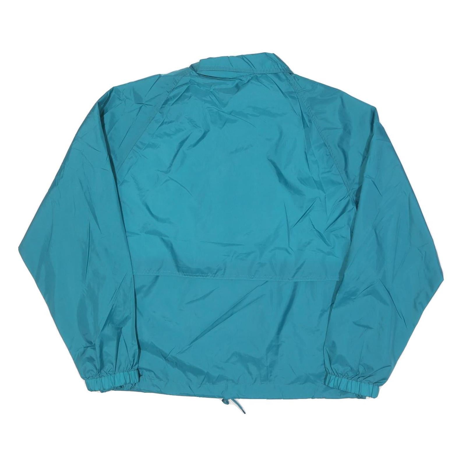 PERFECT TRAIL Mens Blue Nylon Windbreaker Jacket M Lightweight Casual