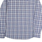 WRANGLER Mens Blue & White Check Shirt L Long Sleeve Cotton Western Retro