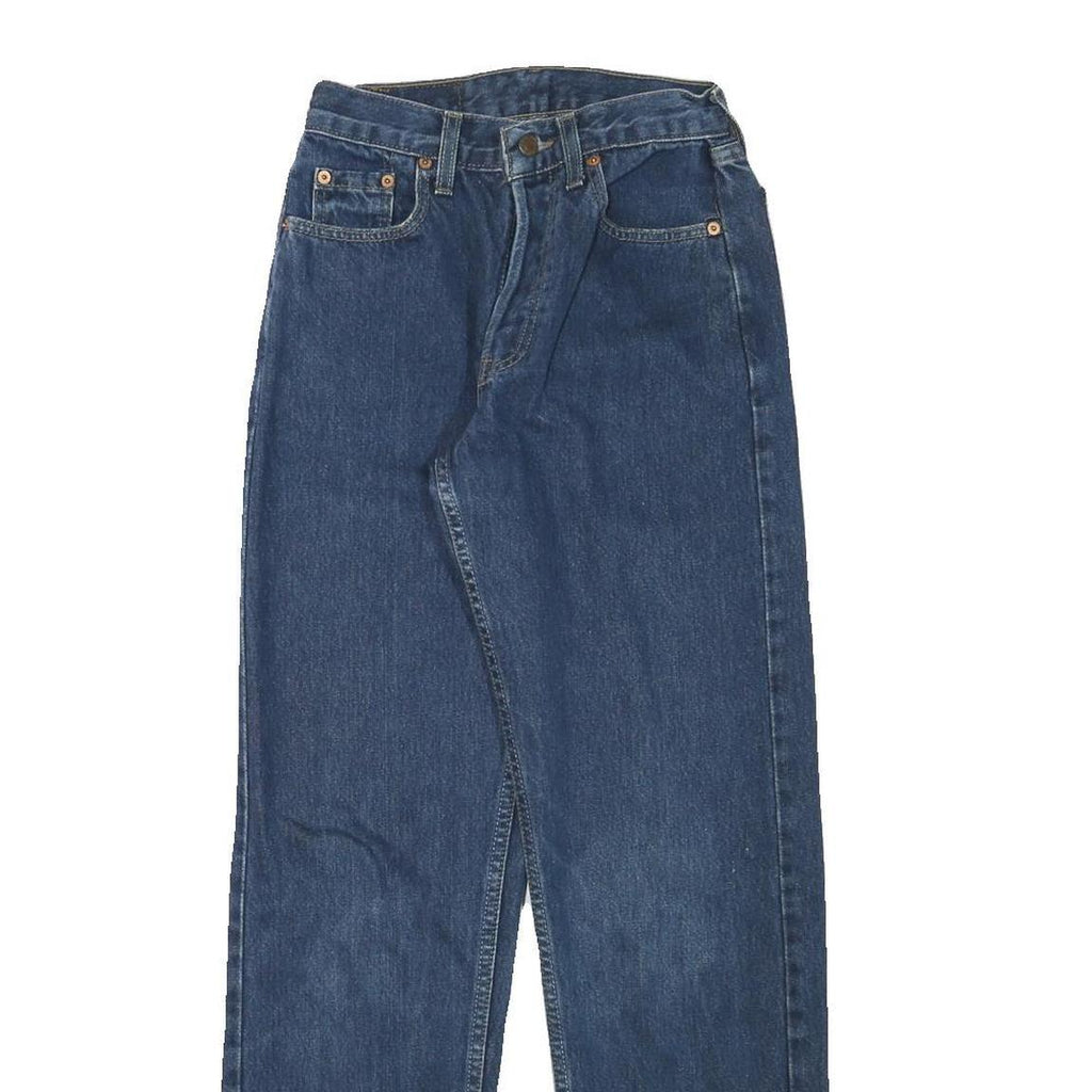 LEVI'S Womens Blue Regular Straight Denim Medium W24 L30 Jeans Classic Button