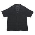 REPRESENT Mens Black Cotton Patterned Shirt M Button Shirt Summer Casual