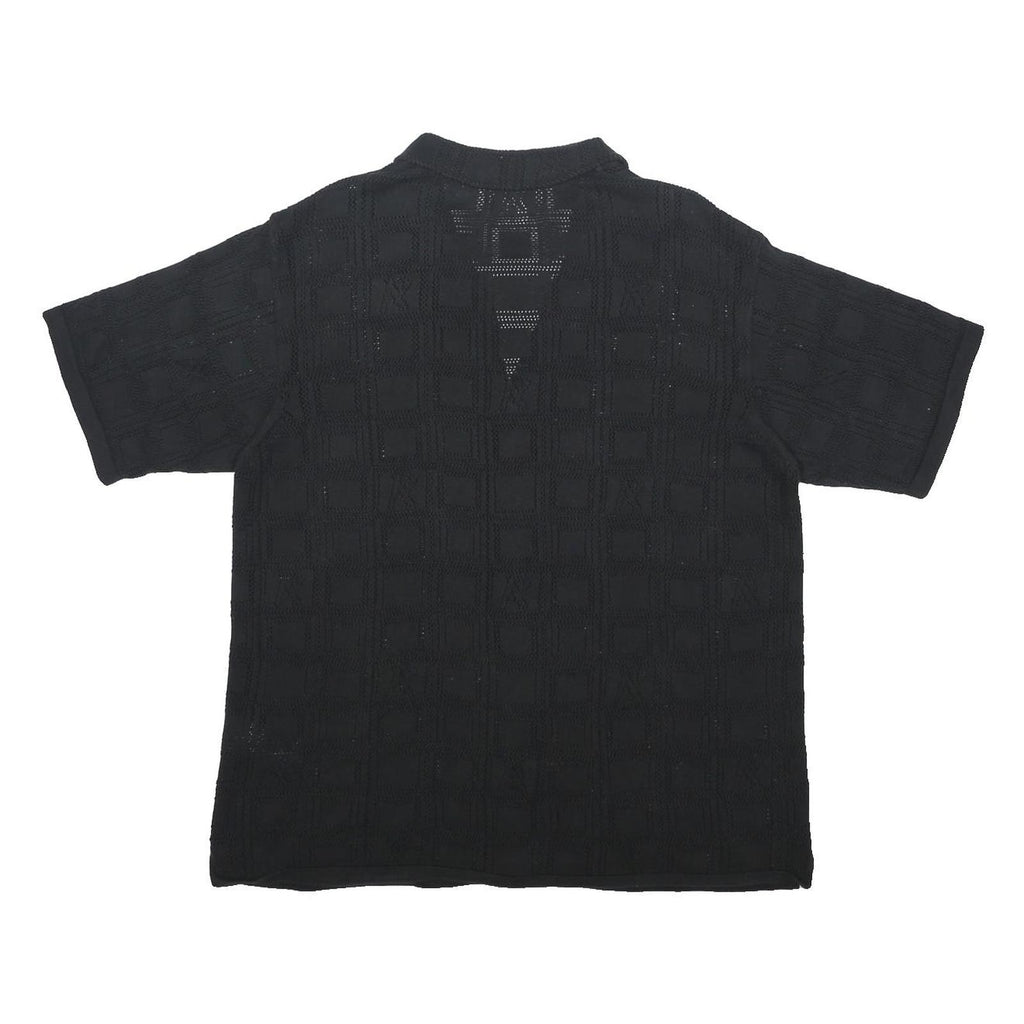 REPRESENT Mens Black Cotton Patterned Shirt M Button Shirt Summer Casual