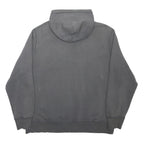 NIKE Mens Grey & Light Blue Logo Hoodie 2XL Cotton Blend Pullover Casual