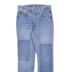 LEVI'S 501 Womens Jeans Blue Regular Straight Denim Medium W27 L30 Patchwork