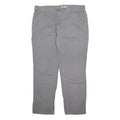 CARHARTT Lined Mens Relaxed Fit Grey Cotton Blend Trousers W42 L32 Workwear