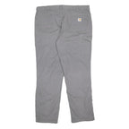 CARHARTT Lined Mens Relaxed Fit Grey Cotton Blend Trousers W42 L32 Workwear