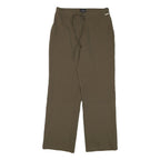 TRUSSARDI Womens Polyester Blend Olive Relaxed Wide Leg Trousers W30 L29