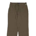 TRUSSARDI Womens Polyester Blend Olive Relaxed Wide Leg Trousers W30 L29
