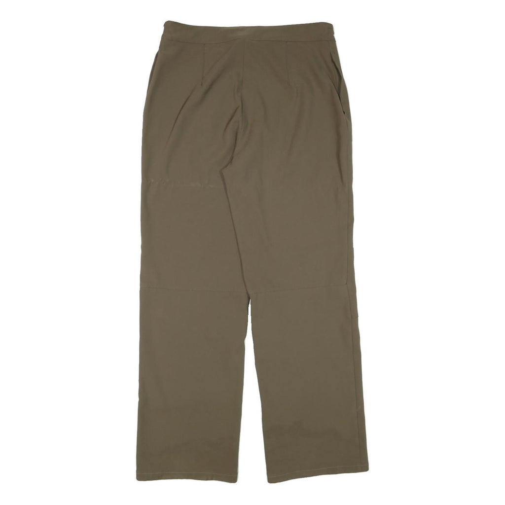 TRUSSARDI Womens Polyester Blend Olive Relaxed Wide Leg Trousers W30 L29