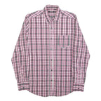 ANTONY MORATO Mens Pink & Grey Checked Shirt S Casual Cotton Blend Long Sleeve