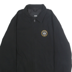 VANS Mens Black Cotton Jacket S Plain Zip Closure Classic Fit