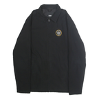 VANS Mens Black Cotton Jacket S Plain Zip Closure Classic Fit