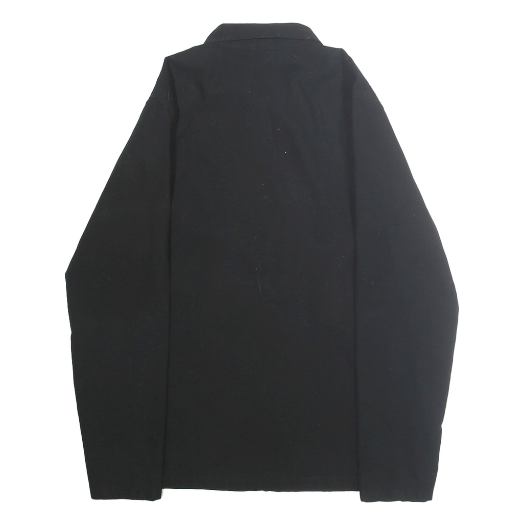 VANS Mens Black Cotton Jacket S Plain Zip Closure Classic Fit