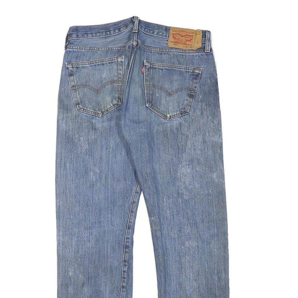 LEVI'S 501 Mens Jeans Blue Regular Straight Denim Medium W31 L31 Classic Style