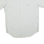RALPH LAUREN Mens White & Green Checked Shirt M Cotton Blend Button Shirt