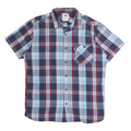 LEVI'S Mens Blue & Red Check Shirt L Cotton Casual Summer Button Pocket