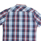 LEVI'S Mens Blue & Red Check Shirt L Cotton Casual Summer Button Pocket
