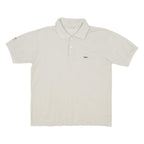 LACOSTE Mens Cream Short Sleeve Plain Polo Shirt M Classic Cotton Casual