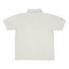 LACOSTE Mens Cream Short Sleeve Plain Polo Shirt M Classic Cotton Casual