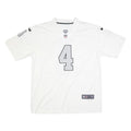 NIKE Mens White NFL Graphic T-Shirt XL Short Sleeve V-Neck Carr 4 Number