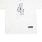 NIKE Mens White NFL Graphic T-Shirt XL Short Sleeve V-Neck Carr 4 Number