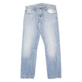 CARHARTT Mens Regular Light Blue Denim Jeans W32 L32 Button Closure Cotton