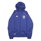 ADIDAS Mens Blue FC Reinach Zip Hooded Polyamide Track Jacket S Lightweight