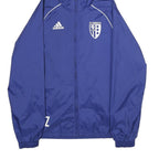 ADIDAS Mens Blue FC Reinach Zip Hooded Polyamide Track Jacket S Lightweight