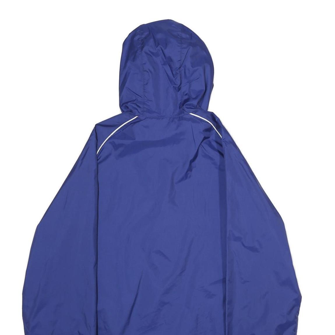 ADIDAS Mens Blue FC Reinach Zip Hooded Polyamide Track Jacket S Lightweight