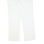 CALVIN KLEIN JEANS Womens Cotton White Regular Straight Trousers W34 L29