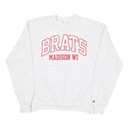 CHAMPION Mens Grey Brats Madison WI Crew Neck M Cotton Sweatshirt Casual